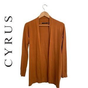 NWOT CYRUS Autumn Orange Long Lightweight Cardigan